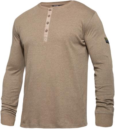 Standard Grandad T-shirt ,langærmet, ensfarvet sort