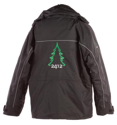 Sælger-jakke Parka 2412-logo sort,  hovednr.