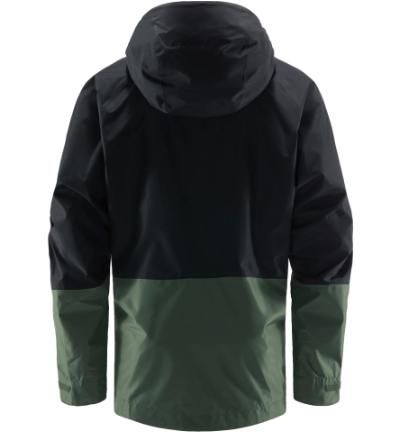 Haglöfs Skuta Regnjakke, str. S, Black/Fjell Green