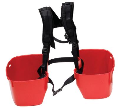 Pottiputki, dobbelt plantekurv, rød plast,  m/sele, maverem
