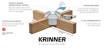 Krinner, Kopenhagen, egetræ/hvid, max Ø12 cm, H 250cm