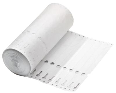 Tyvek, edb-etiketter, 2,54x22 cm, 1000 stk. pr. rulle, hvid