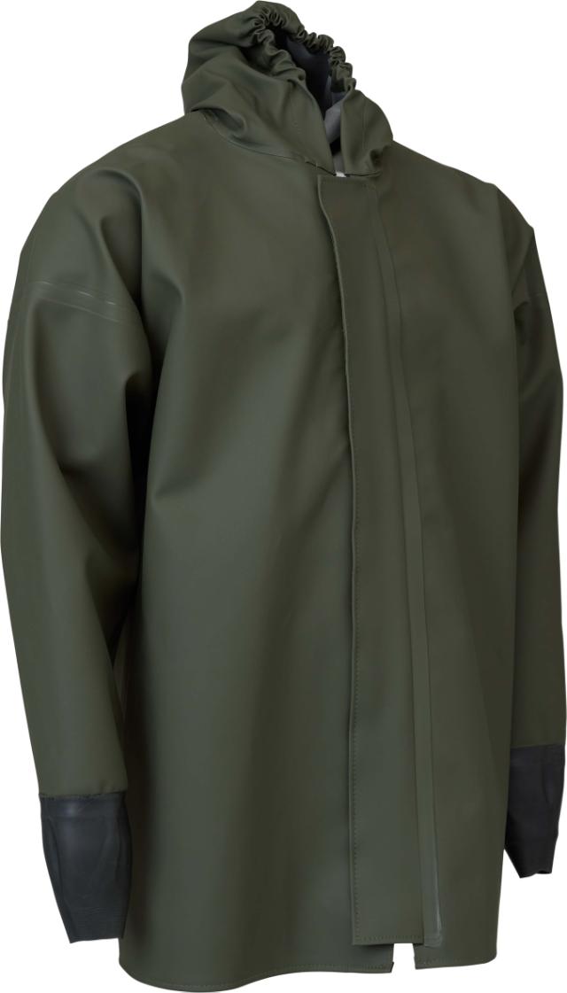 Bontex comfort, regnjakke m/ gummimanchet, grøn, Hovednr.