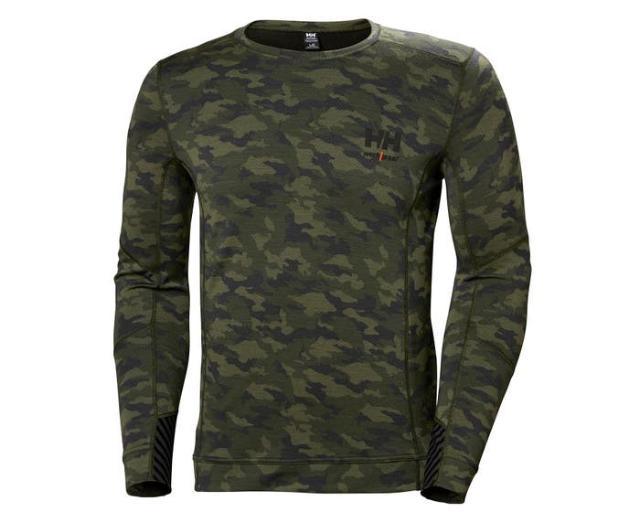HH Lifa Merino, undertrøje m/rund hals, camo, hovednr
