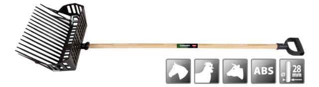 Polet Staldfork med kurv - ABS 16T (310×420 mm, D-skaft 1,4