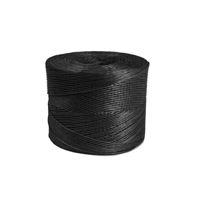 Polykordel, 600 m/kg, spole à 2 kg, 1,5 mm tyk, sort