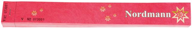 Juletræsmærker, Nordmann DK, Tyvek, 100 stk., rød