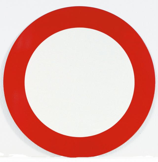 Skilt: C21, Indkørsel forbudt, alu,  Ø 50 cm
