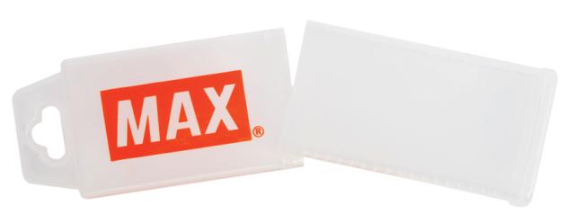 MAX, opbevaringsæske til hæfteklammer/clips,  klar plast