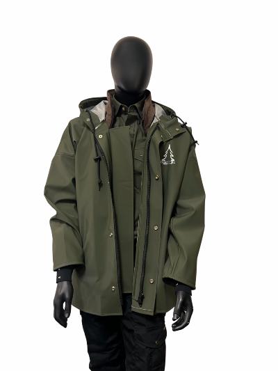 Bontex/Heavy Duty, regnjakke, m/neoprenmanchet, grøn, Hovedn