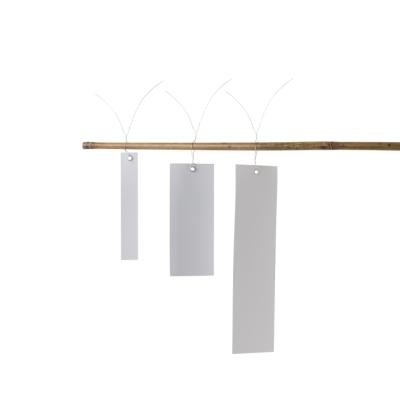 Plasthængeetiket, 2x12 cm, 250 stk./pose, hvid